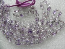 Moss Amethyst Faceted Oval Shape Beads
